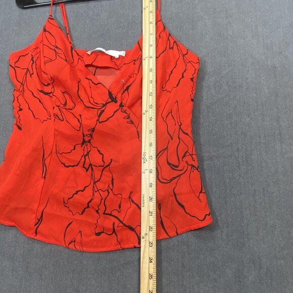 ASTR The Label Red Floral Sleeveless Button Front Camisole Top Womens Medium - Picture 8 of 9